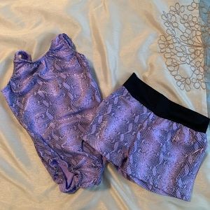 Leotard and short set